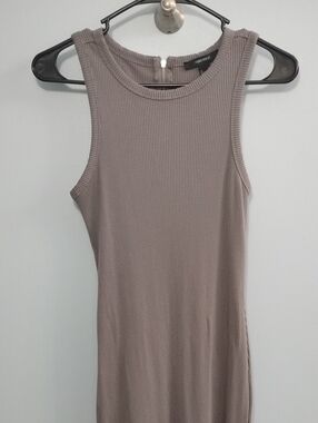 Forever 21 Ribbed Gray Tank Maxi Dress Size Medium
